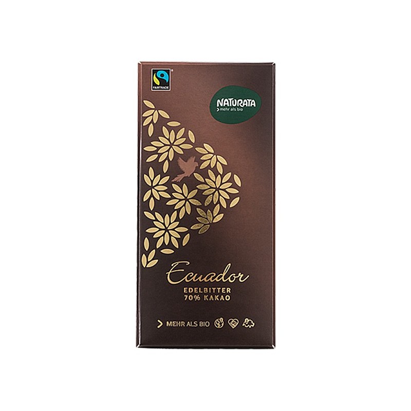 Ciocolata neagra Ecuador 70%, Bio, 100g