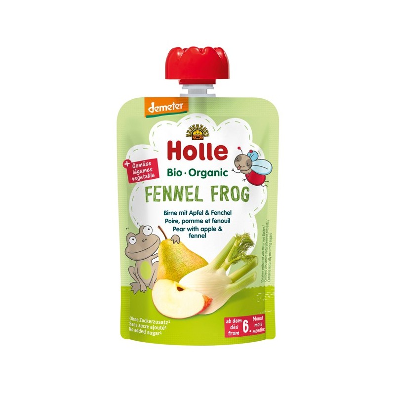 Fennel Frog - Piure de pere cu mere si fenicul, Bio, Organic, Holle Baby Food, 100g