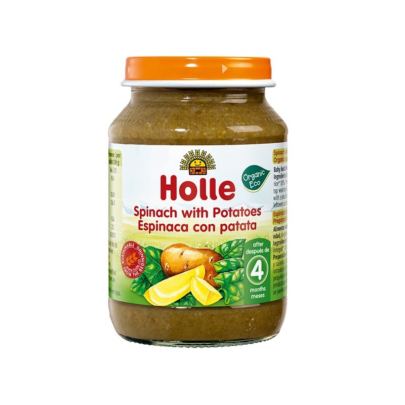 Piure de spanac si cartofi, Organic, Eco, Holle Baby Food, 190g