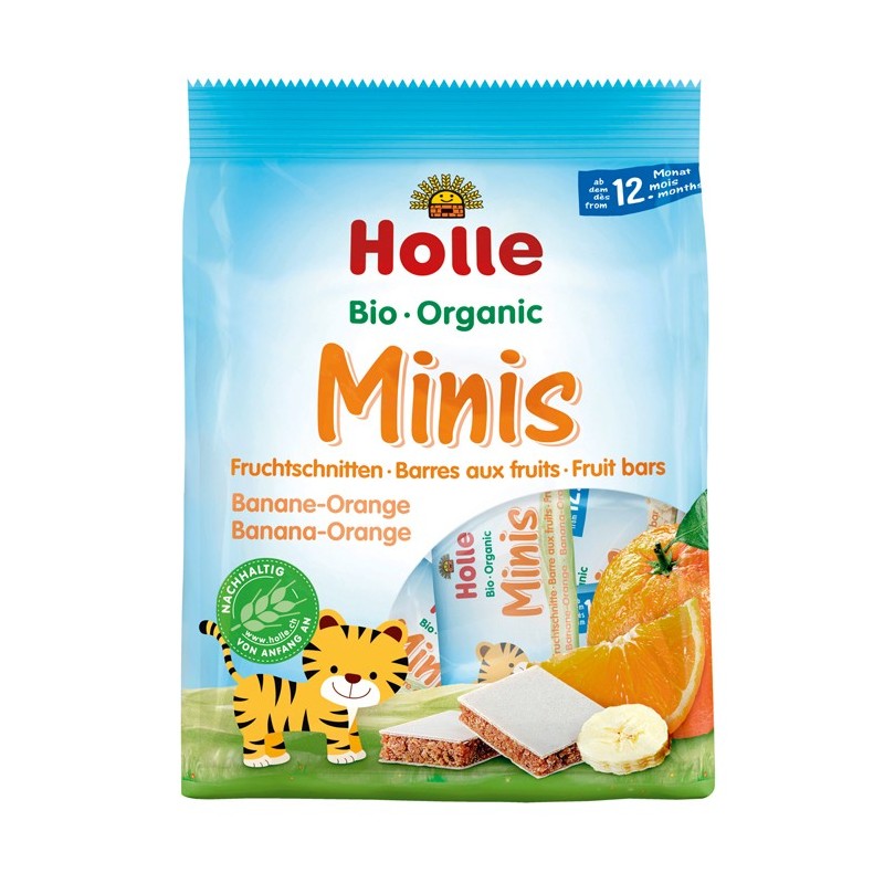 Batoane mini cu banane si portocale, Bio, Organic, Holle Baby Food, 100g