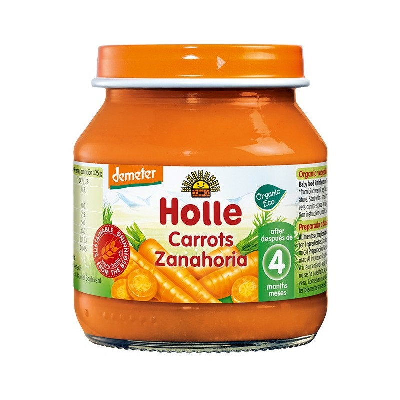 Piure de morcovi, Organic, Eco, Holle Baby Food, 125g