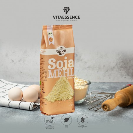 Faina de soia BIO, Bauckhof, fara gluten, 250g